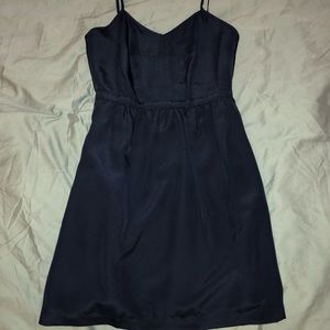 J.Crew Navy blue silk dress